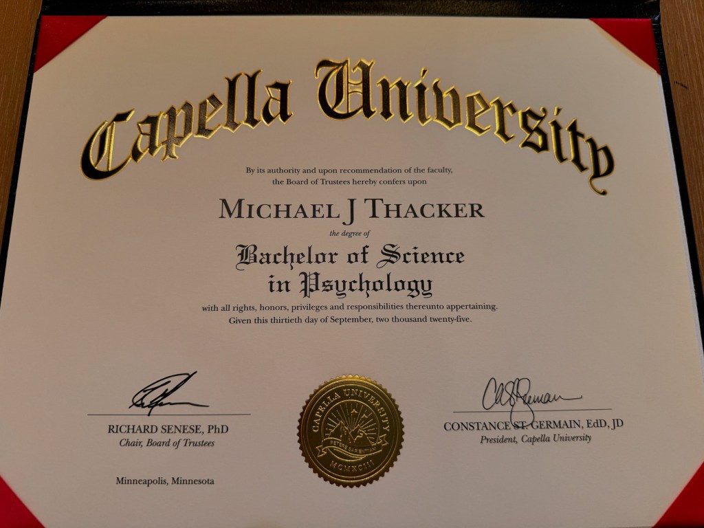 Graduated — Bachelor of Science in&nbsp;Psychology